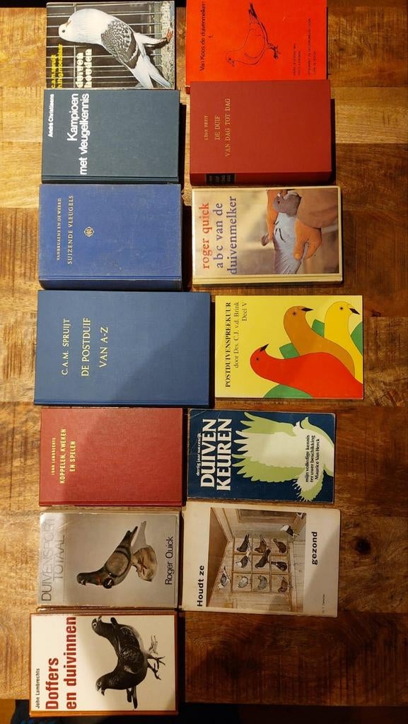 Collectie boeken over duiven en duivensport, Ophalen, Gelezen, Diverse auteurs