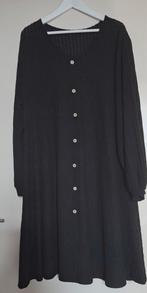 Gloednieuwe Zwarte Doorknoopjurk Gebreide Stof Maat 52., Ophalen of Verzenden, Nieuw, Zwart, Jurk