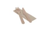 Houten bestek -wooden cutlery - Camping Bamboe bestek 3 in 1, Ophalen of Verzenden, Hout