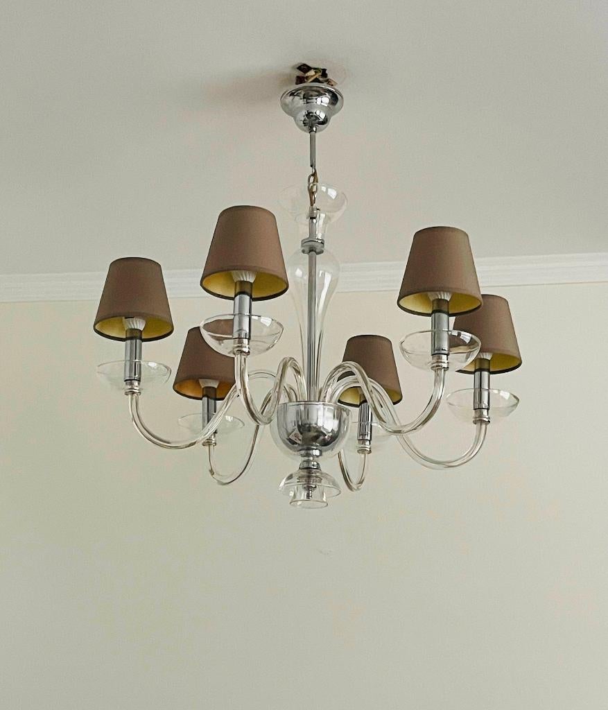 Kroonluchter in Murano-stijl, Verzenden, Zo goed als nieuw, Glas