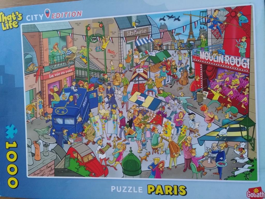 Thats life Cities- Parijs, 1000 stukjes, € 2,50, Ophalen of Verzenden, 500 t/m 1500 stukjes, Zo goed als nieuw, Legpuzzel