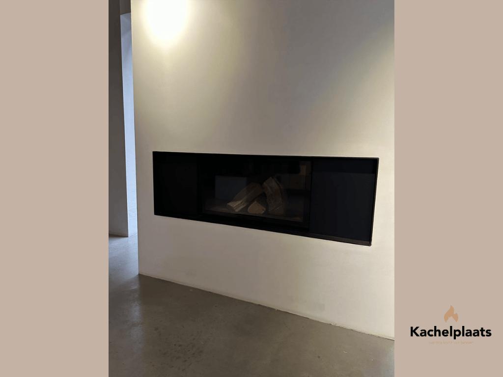 Rüegg Violino 45x80 Houthaard -  Showroommodel, Ophalen of Verzenden, Nieuw, Vrijstaande haard, Houthaard