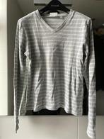 Katoenen truitje Jackpot v-hals streep lichtgrijs-wit M, Wit, Jackpot, Ophalen of Verzenden, Lange mouw