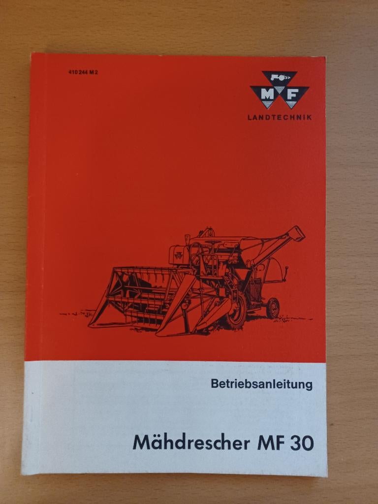 Bedieningshandleiding MF 30 maaidoser, Ophalen of Verzenden, Gelezen, Tractor en Landbouw