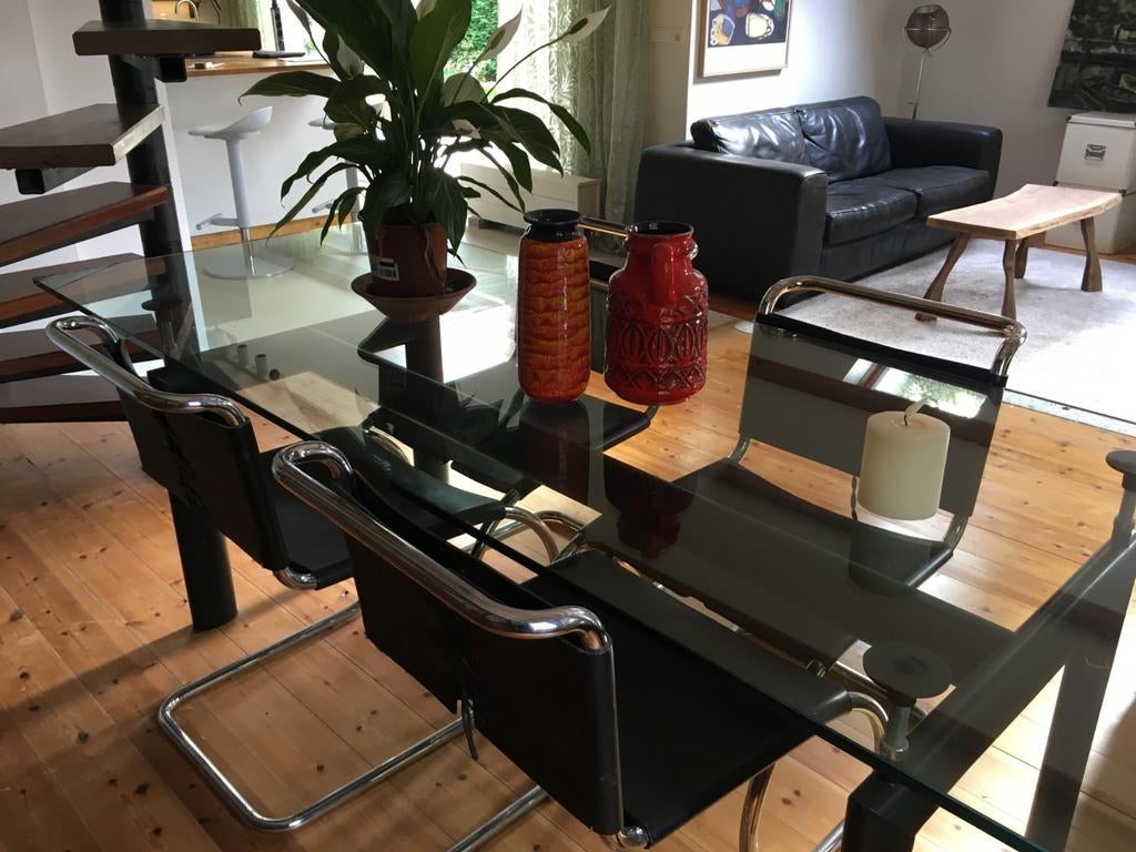 Cassina LC6 Eettafel - Le Corbusier design, Huis en Inrichting, Tafels | Eettafels, Gebruikt, 100 tot 150 cm, 150 tot 200 cm, Vier personen