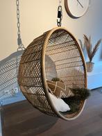 HK Living rotan hangstoel, Ophalen, 100 tot 125 cm, Riet of Rotan, Zo goed als nieuw