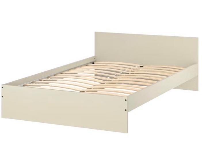 IKEA Gurksen bedframe + lattenbodem (140x200) | Gedemonteerd, Ophalen, Gebruikt, Wit, 140 cm