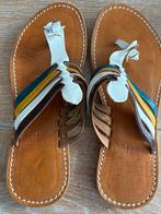 Leren sandalen met kleurrijke details, Slippers, Overige kleuren, Ophalen of Verzenden, Gedragen