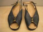 Damesschoenen, 37 1/2, blauw leder, hakken te herstellen, Kleding | Dames, Schoenen, Ophalen of Verzenden, Nieuw, Blauw