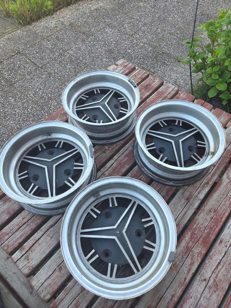 Alpine Renault A110 Fasa set stalen velgen 5J x 13 Fergat, Auto-onderdelen, Banden en Velgen, Ophalen, 13 inch, Velg(en)