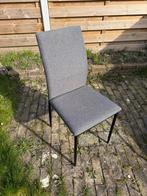 Zes grijze stoelen, Huis en Inrichting, Stoelen, Ophalen, Gebruikt, Vijf, Zes of meer stoelen, Stof