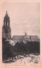 Arnhem - Groote Kerk met MARKT (gel. 1920), Ophalen of Verzenden, 1920 tot 1940, Gelopen, Gelderland
