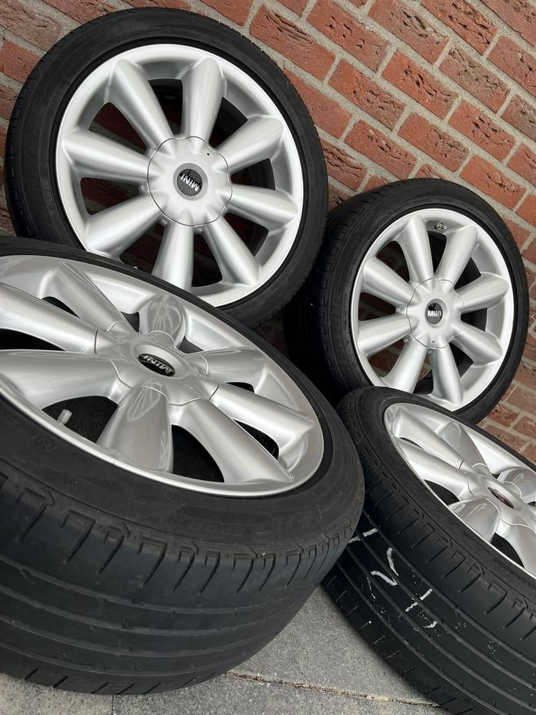 5x120 Originele Mini Spoke velgen 18 inch TPMS 225/45/18, 18 inch, Ophalen of Verzenden, Zomerbanden, 225 mm