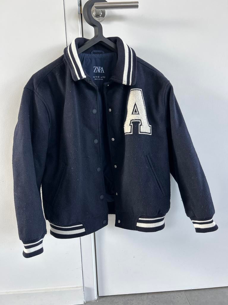 Zara Varsity Jacket - Stoere Tussenjas Maat 152, Ophalen of Verzenden, Zo goed als nieuw, Jongen of Meisje, Jas