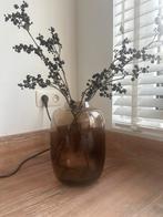 Grote Taupe Vaas World 35 cm - Nieuw in Doos, Overige kleuren, Nieuw, Ophalen of Verzenden, Glas