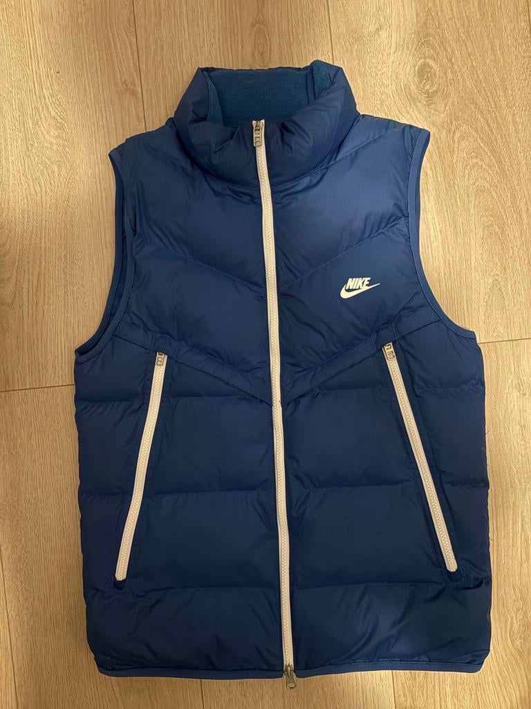 Blauwe Nike bodywarmer, Ophalen of Verzenden, Zo goed als nieuw, Maat 46 (S) of kleiner, Blauw