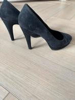 Suede pump manfiel maat 37 donkerblauw, Ophalen of Verzenden, Zo goed als nieuw, Blauw