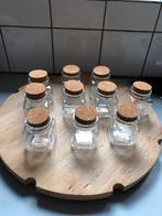 Nieuwe 10 glazen potjes met kurk, Voorraadpot, Ophalen of Verzenden, Nieuw, Glas