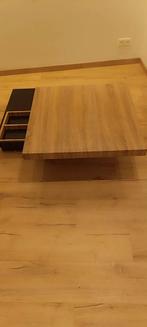 Salontafel - Draaibaar tafelblad, Ophalen, 100 tot 150 cm, Eikenhout, 50 tot 100 cm