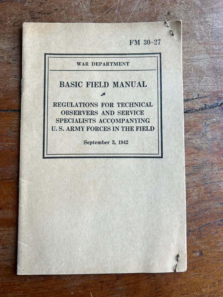 WO2 Amerikaans voorschrift technical specialists 1942 leger, Verzamelen, Militaria | Tweede Wereldoorlog, Amerika, Ophalen of Verzenden