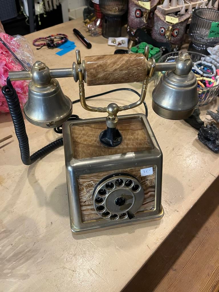 Antieke Telefoon met Draaischijf - Decoratief Model, Telecommunicatie, Vaste telefoons | Niet Draadloos, D, Gebruikt, Dd, Met draaischijf