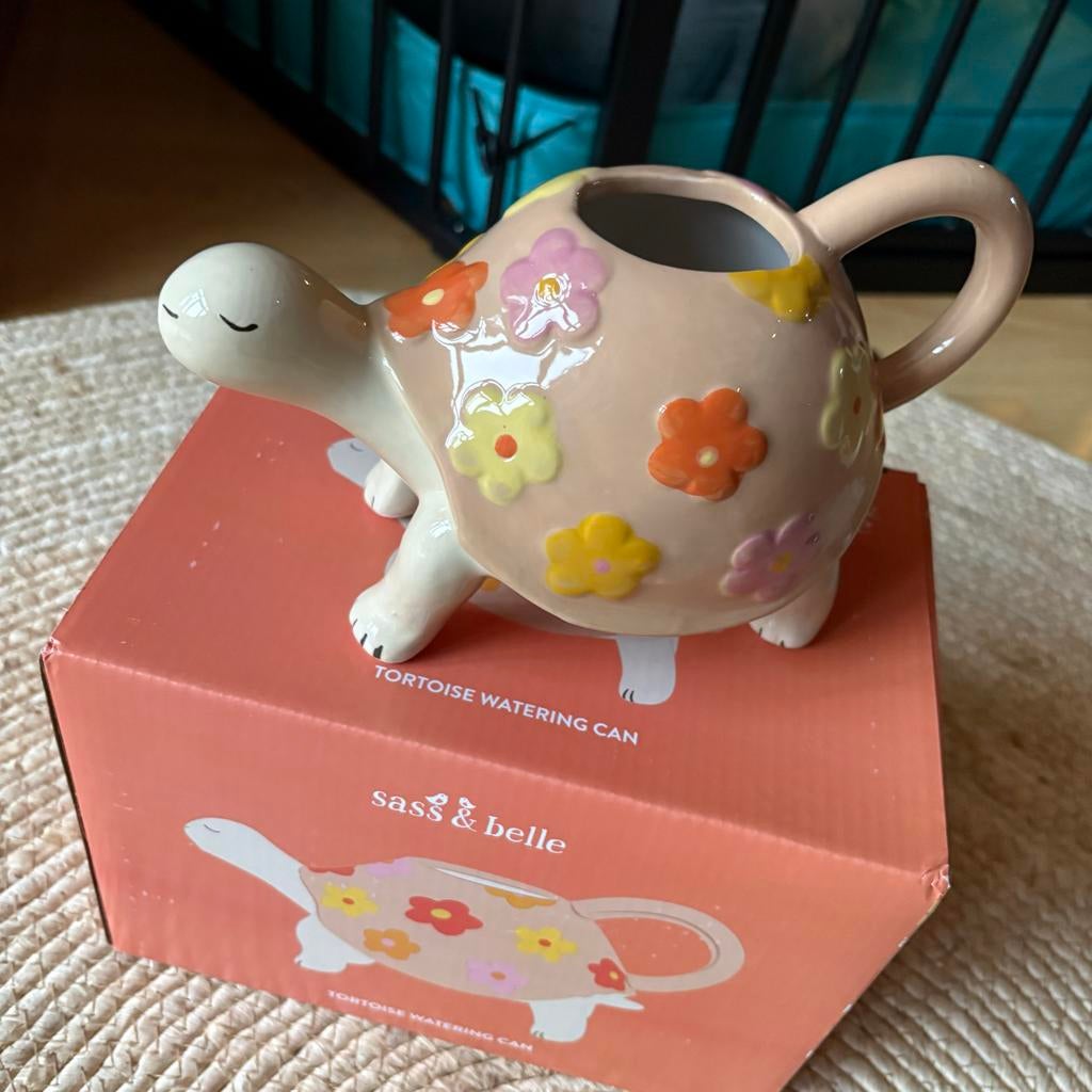 Sass & Belle Schildpad Gieter nieuw in doos, Ophalen, Nieuw, Overige materialen
