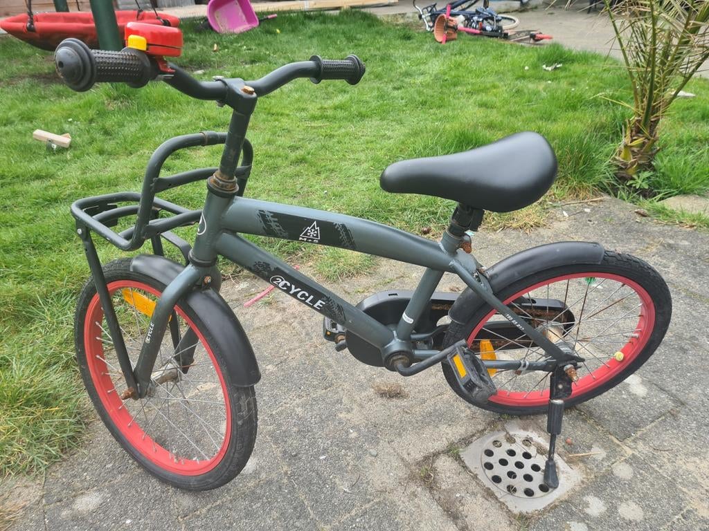 Jongensfiets 18 inch met voordrager, Fietsen en Brommers, Ophalen