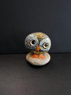Grappig uiltje beschilderd steen, Ophalen of Verzenden, Zo goed als nieuw, Dier
