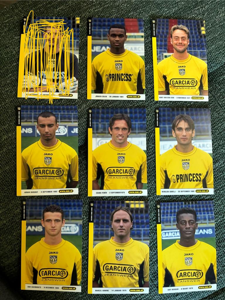 NAC Breda Spelerskaarten 2002/2003, Ophalen of Verzenden, Zo goed als nieuw, NAC Breda, Spelerskaart