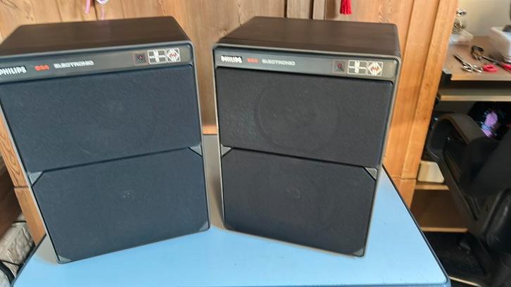 Philips mfb 544 actieve speakers, Audio, Tv en Foto, Luidsprekers, Refurbished, Front, Rear of Stereo speakers, 120 watt of meer