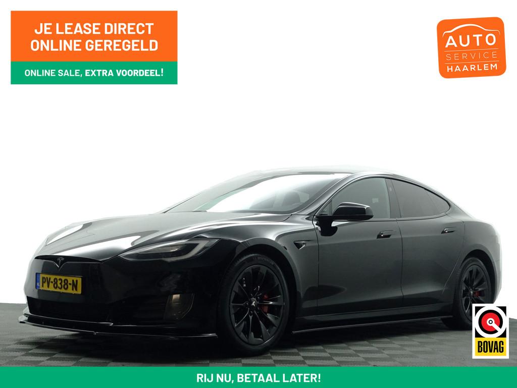 Tesla Model S 75 Maxton S Aut- SOH 88%, Panoramadak, Full Me, Auto's, Achterwielaandrijving, Gebruikt, Met garantie (alle), Zwart