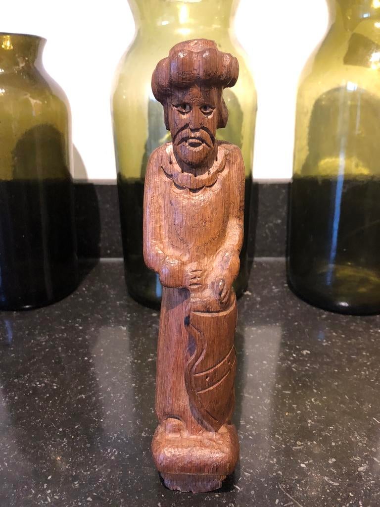 Antiek houten beeldje  mooie conditie, Verzenden, Hout, Beeld, Religie