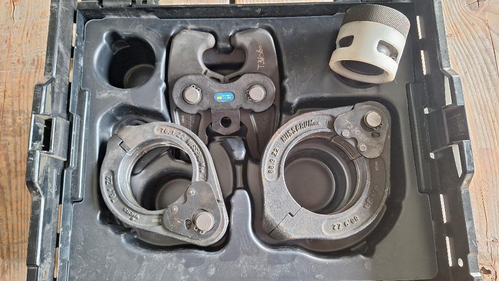 Viega Zwenk persbekken set 76.1 + 88.9 en moederbek Z2, ,, Ophalen of Verzenden, Zo goed als nieuw, ,