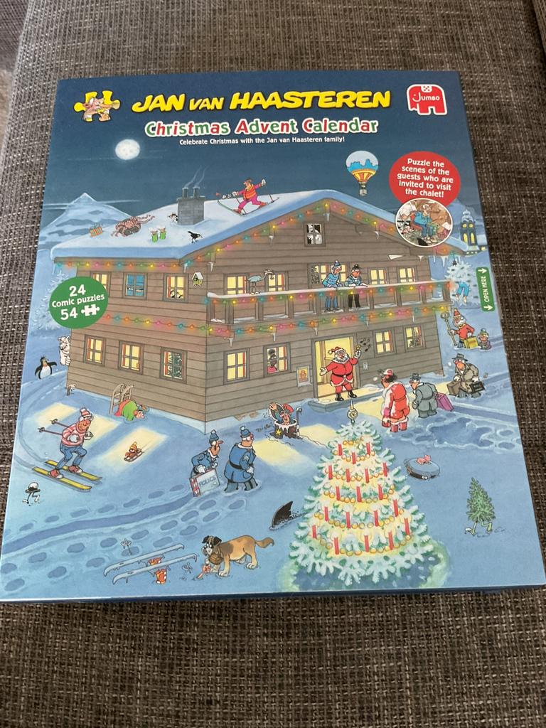 Jan van Haasteren Christmas Advent Kalender, Ophalen, 500 t/m 1500 stukjes, Zo goed als nieuw