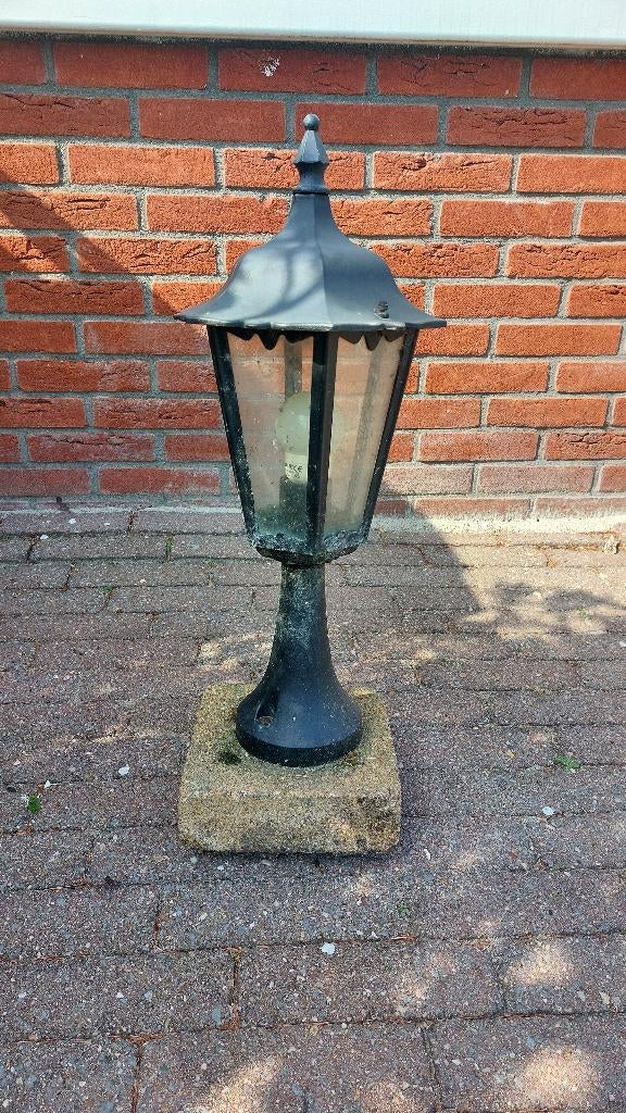 Tuinlampen/tuinlantaarn 3x klein 1x groot, Ophalen, Gebruikt, Staande lamp, Netvoeding