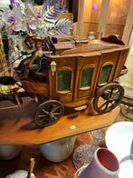 Houten koets met paarden, Ophalen of Verzenden