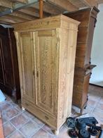 Antieke Grenen Tweedeurs Kast met Lade en Planken, Antiek en Kunst, Ophalen