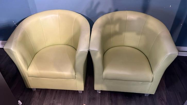 Gratis af te halen: twee fauteuils, Huis en Inrichting, Fauteuils, Gebruikt, 50 tot 75 cm, 75 tot 100 cm, Ophalen