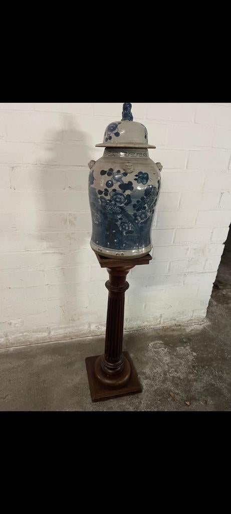 Grote Chinese gemberpot met deksel, Ophalen