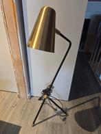 PTMD Vloerlamp - Zwart met Goudkleurige Kap, Huis en Inrichting, Lampen | Tafellampen, Ophalen, Zo goed als nieuw, Metaal, Modern, Industrieel, Luxe