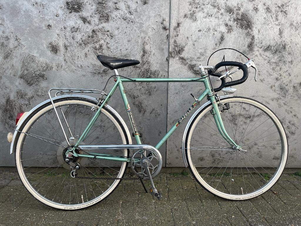 Gazelle Tour de France azuurgroen-metallic 57cm, 55 tot 59 cm, Ophalen, Jaren '60 of nieuwer
