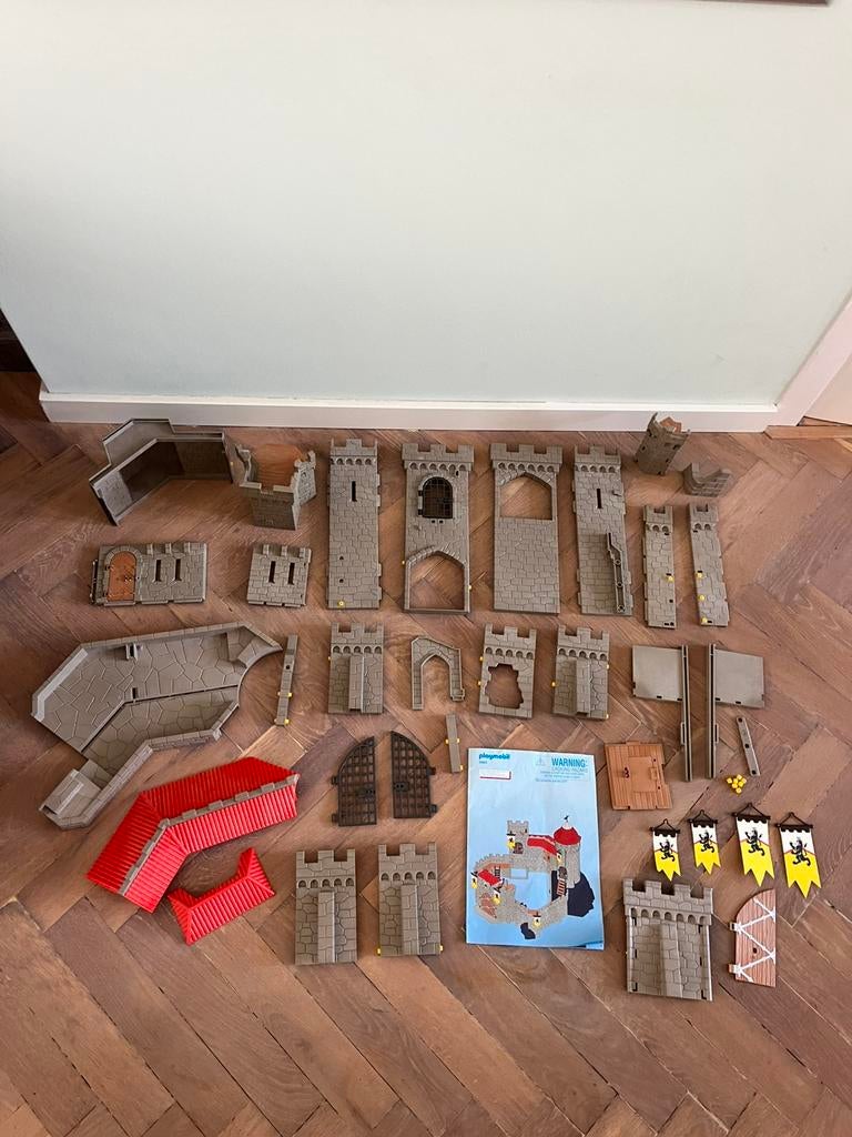 Playmobil 4865 onderdelen kasteel muren leeuweridders leeuw, Ophalen of Verzenden, Zo goed als nieuw