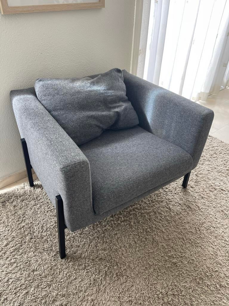 Ikea Koarp fauteuil grijs, Ophalen, Gebruikt, Stof, 75 tot 100 cm