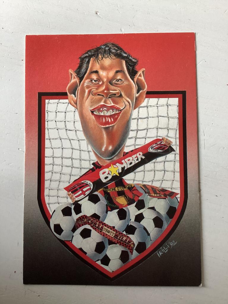 Ansichtkaart Marco van Basten (karikatuur), Verzenden, Zo goed als nieuw, Ajax, Overige typen