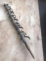 Tikar Ceremoniële pijp Hout, brons, slangenleer pijpje mist, Ophalen of Verzenden