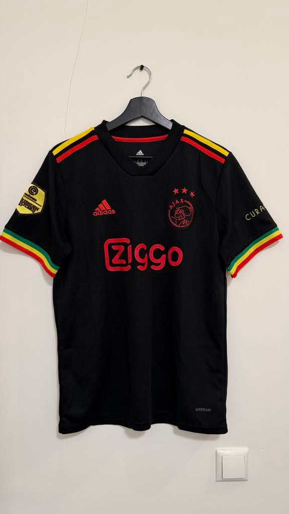 Ajax Bob Marley Thuisshirt 2021/2022, Sport en Fitness, Voetbal, Maat M, Ophalen, Zo goed als nieuw, Shirt
