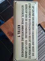 Emaille bord Ketel 1 Graanjenever Reclamebord, Ophalen of Verzenden