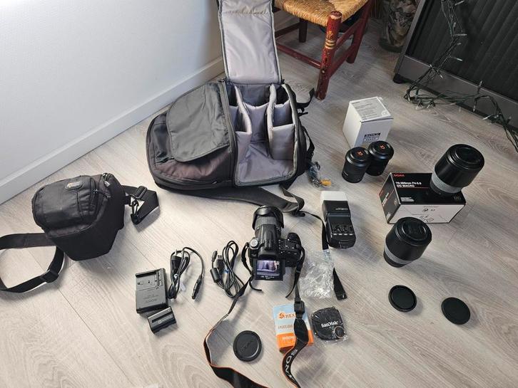 Sony Alpha A300 Spiegelreflexcamera met uitgebreide set, Audio, Tv en Foto, Fotocamera's Digitaal, Zo goed als nieuw, Sony, 8 keer of meer