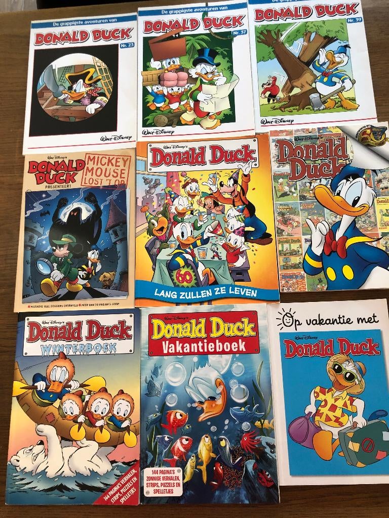 8x Donald Duck en 5x Suske en Wiske, Meerdere stripboeken, Ophalen of Verzenden, Gelezen, Walt disney