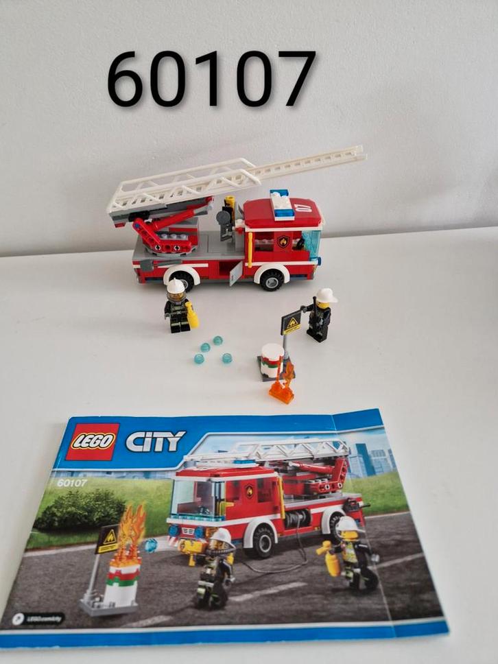 Lego city 60107 brandweerauto, Kinderen en Baby's, Speelgoed | Duplo en Lego, Zo goed als nieuw, Lego, Complete set, Ophalen of Verzenden